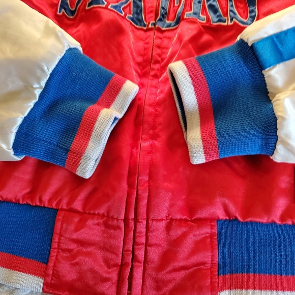 Vintage Authentic NBA Hardwood Classics Girl's 76 ers jacket Size XL - Picture 4 of 7